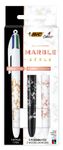 BIC 4 Couleurs Marble Style - Stylo à bille 4 couleurs + 2 corps