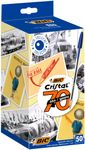 BIC Cristal Spécial 70 ans - 50 Stylos à bille - bleu - 1 mm - pointe moyenne - pack collector