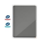 Nobo - Vitrine d'affichage - 9 feuilles A4 - surface en feutre gris - porte battante - 70,8 x 96,9 x 4,3 cm