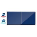Nobo - Vitrine d'affichage - 27 feuilles A4 - surface en feutre bleu - porte coulissante - 199,7 x 96,7 x 6,3 cm