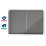 Nobo - Vitrine d'affichage - 8 feuilles A4 - surface en feutre gris - porte coulissante - 92,2 x 66,5 x 6,3 cm