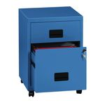 Caisson mobile - 2 tiroirs - bleu