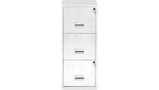 Classeur 3 tiroirs pour dossiers suspendus - 95,7 x 40 x 40 cm - blanc