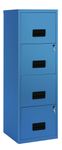 Classeur 4 tiroirs pour dossiers suspendus - 125,6 x 40 x 40 cm - bleu