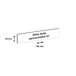 Plaque boîte à lettres personnalisée avec votre texte - 100 x 20 mm - blanche - adhésivée prête à poser