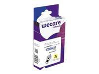 Wecare ruban d'étiquette compatible Brother TZE631 - 1 rouleau (1,2 cm x 8 m) - fond jaune écriture noire