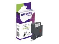 WECARE - Ruban d'étiquettes auto-adhésives pour Dymo D1 - 1 rouleau (9 mm x 7 m) - fond blanc écriture noire