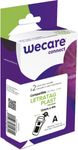 WECARE - lot de 2 Rubans d'étiquettes auto-adhésives pour DYMO LETRATAG PLAST - S0721610 -  rouleau (12 mm x 4 m) - fond blanc écriture noire