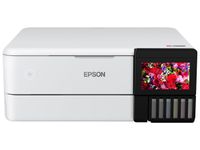 Epson EcoTank ET-8500 - Impresora multifunción - color - chorro de tinta - rellenable - A4/Letter (material) - hasta 16 ppm (impresión) - USB, LAN, host USB, Wi-Fi(ac) - blanco