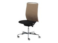 Fauteuil de bureau ATIKA - accoudoirs en option - noir (dossier tissu)