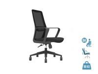 Fauteuil de bureau ZIGY - accoudoirs fixes - noir