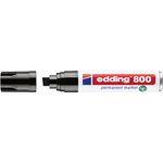 Edding - Blister de 1 Marqueur Permanent en Aluminium recyclé e-800XL Noir - Pointe Extra Large 4-12 mm