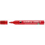 Edding - Marqueur Permanent en Aluminium recyclé e-2000C Rouge - Pointe Ogive 1,5-3 mm