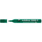 Edding - Marqueur Permanent en Aluminium recyclé e-2000C Vert - Pointe Ogive 1,5-3 mm
