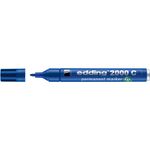 Edding - Marqueur Permanent en Aluminium recyclé e-2000C Bleu - Pointe Ogive 1,5-3 mm