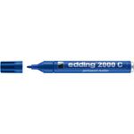 edding - Marqueur Permanent en Aluminium recyclé e-2000C Bleu - Pointe Ogive 1,5-3 mm
