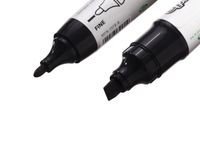 Pilot TWIN JUMBO - Marqueur permanent - double pointe biseau large et ogive - noir