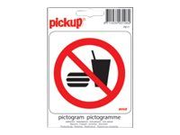 Pickup - Pictogramme rond - Nourriture / boissons interdites - 100 mm