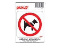 Pickup - Pictogramme rond - Interdit aux chiens - 100 mm