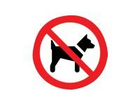 Pickup - Pictogramme rond - Interdit aux chiens - 200 mm