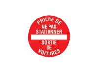 Pickup - Pictogramme rond - Stationnement interdit/sortie de voiture - 200 mm