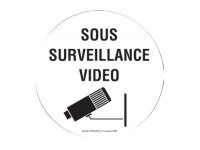 Pickup - Pictogramme rond - Magasin sous surveillance vidéo - 200 mm