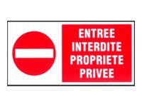 Pickup - Plaque de signalisation - 300 x 150 mm - entrée interdite