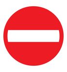 Pickup signe - accès interdit - 300 mm (diamètre) - polystyrène