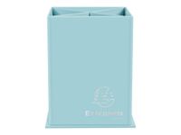 Exacompta Aquarel - Pot à crayons en carton - 4 compartiments - bleu pastel