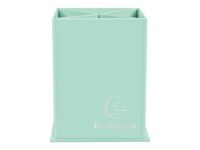 Exacompta Aquarel - Pot à crayons en carton - 4 compartiments - vert pastel