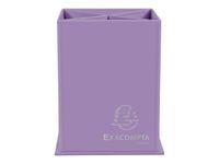 Exacompta Aquarel - Pot à crayons en carton - 4 compartiments - mauve