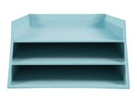 Exacompta Aquarel - Corbeille à courrier 3 niveaux - bleu pastel