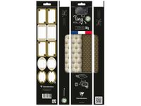 Clairefontaine - Set d'emballage cadeaux or/noir - Tiny Rolls