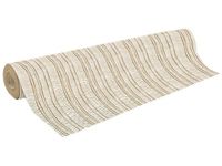 Clairefontaine - Papier cadeau kraft - 70 cm x 50 m - 70 g/m² - rayures blanches et or