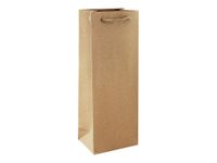 Clairefontaine The Basics - Sac cadeau kraft pour bouteille - 12,7 cm x 9 cm x 35,5 cm - brun
