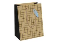 Clairefontaine Minimalist Pocket - Sac cadeau kraft noir - 17 cm x 6 cm x 22 cm