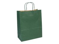 Clairefontaine - 25 Sacs cadeau kraft - 22 cm x 10 cm x 27 cm - vert