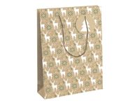 Clairefontaine Lovely Home Green Large - Sac cadeau blanc - 26,5 cm x 14 cm x 33 cm