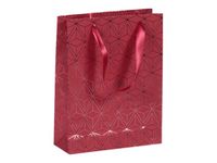 Clairefontaine Velvet - Sac cadeau rouge - 17 cm x 6 cm x 22 cm