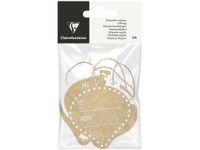 Clairefontaine - 12 Étiquettes cadeau kraft - boules de Noël - 8 x 16 cm