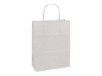 Clairefontaine - 25 Sacs cadeau kraft - 16 cm x 8 cm x 21 cm - blanc