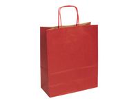 Clairefontaine - 25 Sacs cadeau kraft - 22 cm x 10 cm x 27 cm - rouge