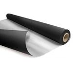 Créastyl Duo Métal - Papier cadeau kraft - 69 cm x 50 m - 60 g/m² - noir/argent