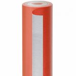 Créastyl Kraft Duo Métal - Papier cadeau kraft - 69 cm x 50 m - 60 g/m² - argent et rouge