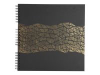 Exacompta Aramy - Album photos 32 x 32 cm - 60 pages - noir/or