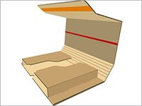 Étui d'expédition postale avec bande adhésive - 22 cm x 31 cm x 5 cm - kraft - Torraspapel