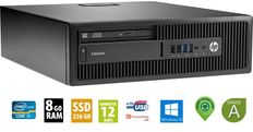 HP EliteDesk 800 G1 - unité centrale - reconditionné grade A - SFF i3-4130 - 8Go RAM - 256 SSD