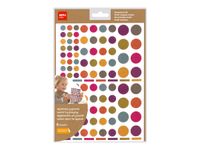 Apli Kids - 624 Gommettes kraft - couleurs assorties : jaune, violet, rouge, bleu clair, vert clair, gris-bleu, fuchsia (6 feuilles)