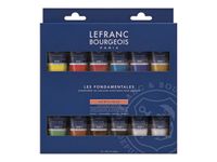 Lefranc & Bourgeois - Set de peinture acrylique - 12 couleurs - 20 ml