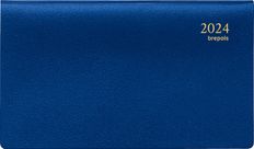 Agenda de poche Genova Omniplan - 1 semaine sur 2 pages - 16 x 9 cm - bleu - Brepols